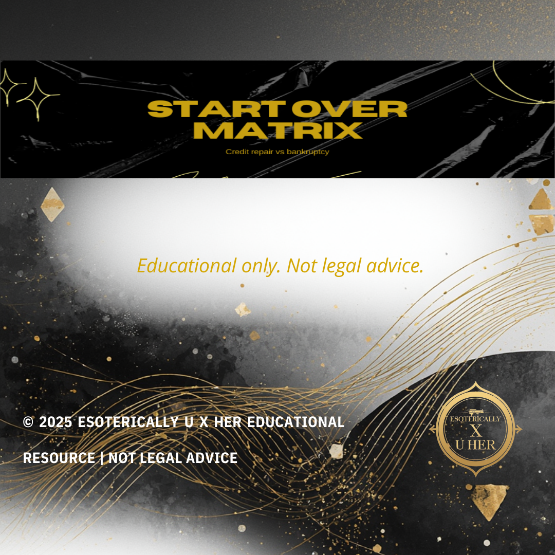 The Start Over Matrix™: When You Realize You Don’t Have to Stay Stuck